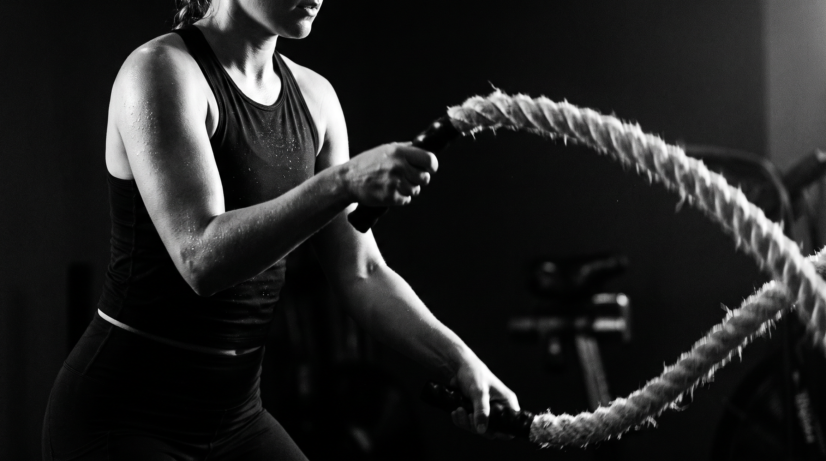 Allenamento con le corde battle rope